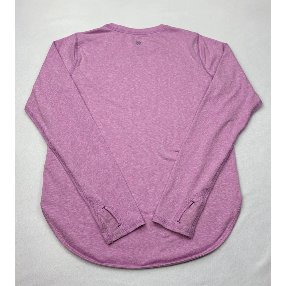 Athleta Girl Purple Heathered Long Sleeve Thumbhole Active‎ Top Size M 8-10